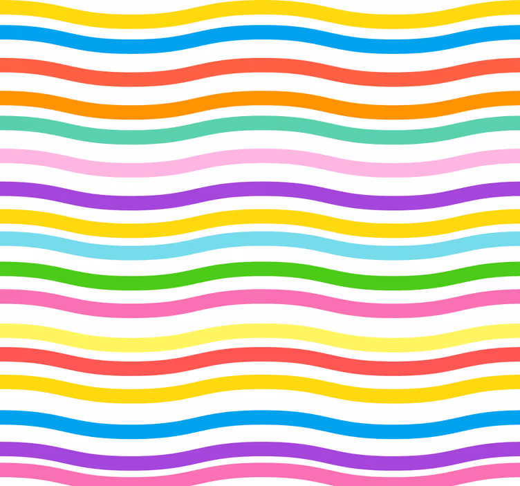 Teenage bedroom roller blind with rainbow stripes - TenStickers