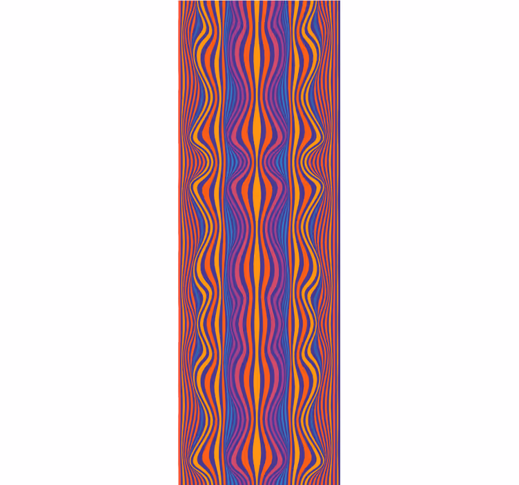 Teenage bedroom roller blind with trippy wave patterns - TenStickers