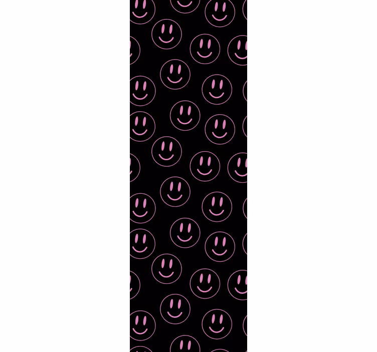 Teenage bedroom roller blind white and purple smiles - TenStickers