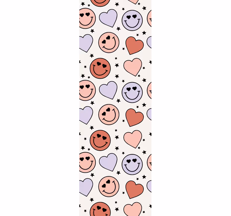 Teenage bedroom roller blind with love and hearts - TenStickers