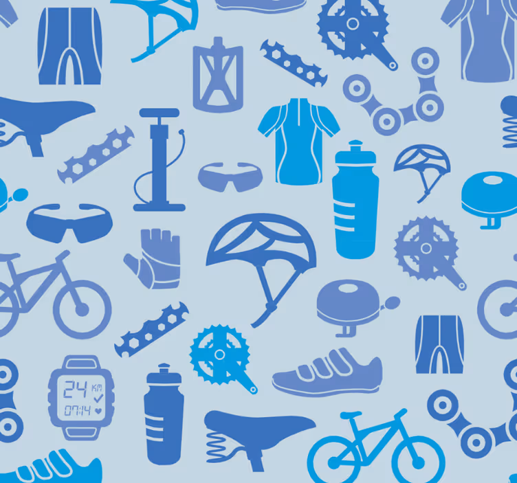 Modern roller blind bicycle design - TenStickers