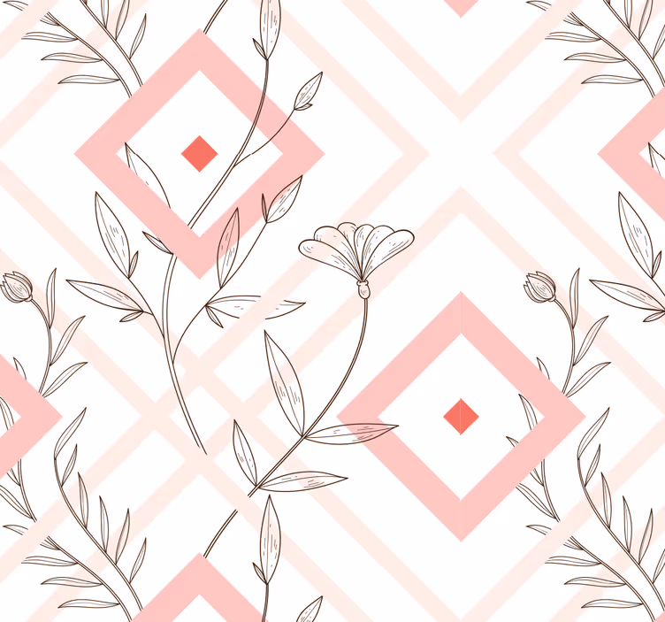 Modern roller blind with mapuche diamonds design - TenStickers