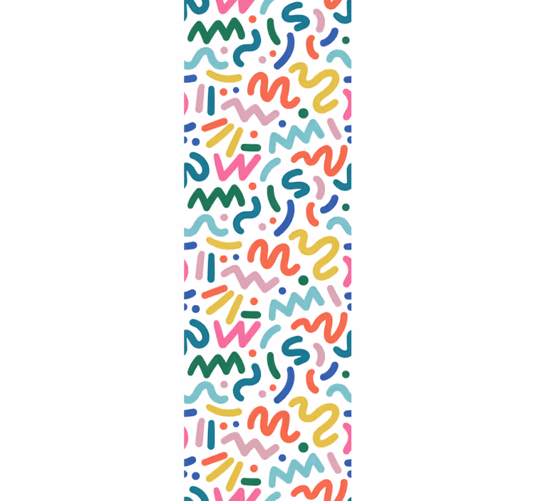 Modern roller blind in abstract color shapes - TenStickers