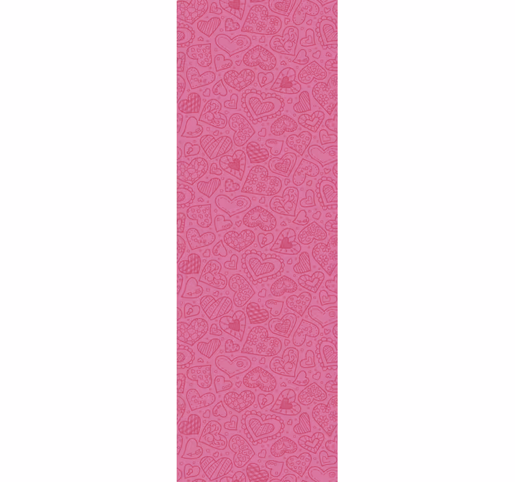 Modern roller blind pattern-decor mixed hearts - TenStickers