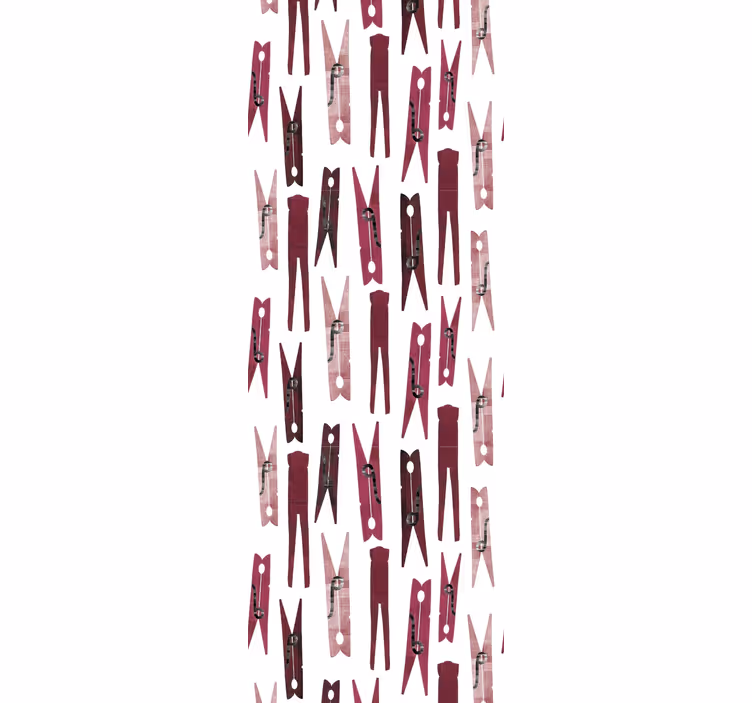 Modern roller blind with laundry clips pattern - TenStickers