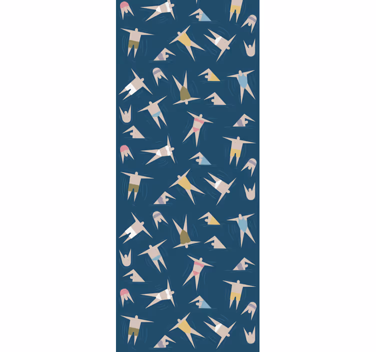 Modern roller blind with swimming figures design - TenStickers