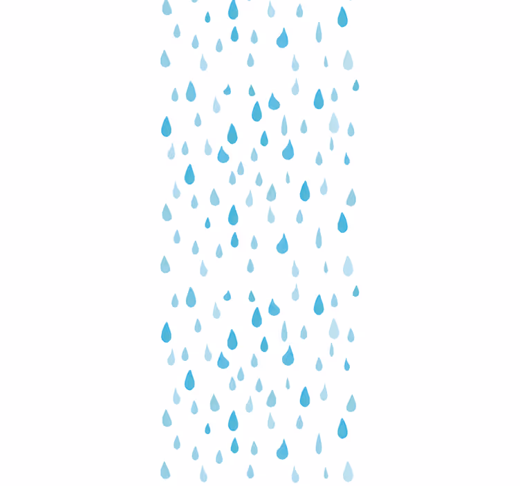 Modern roller blind blue watercolor droplets - TenStickers