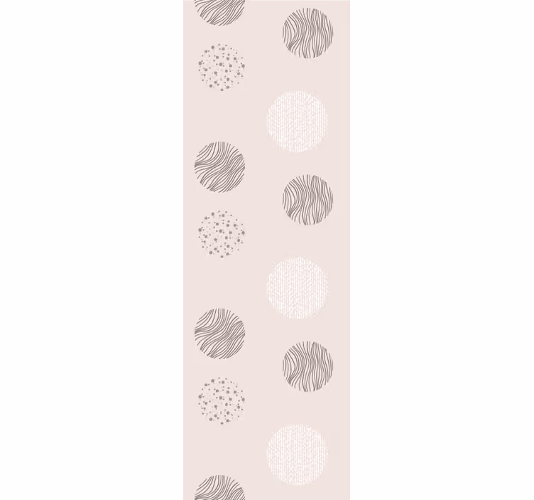 Modern roller blind with gray circle texture pattern - TenStickers