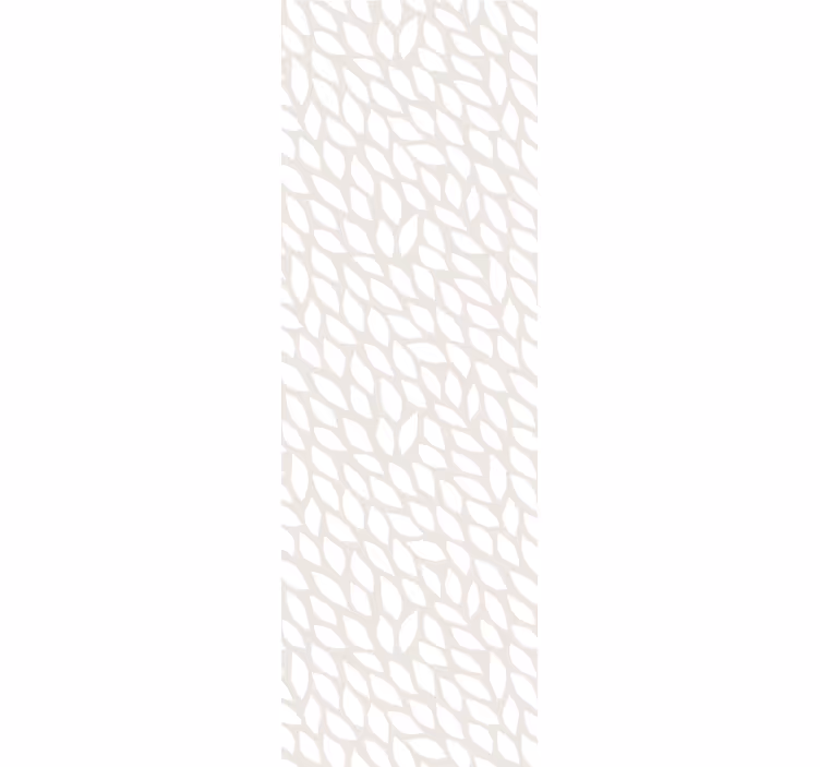 Modern roller blind in white leaves on grey - TenStickers