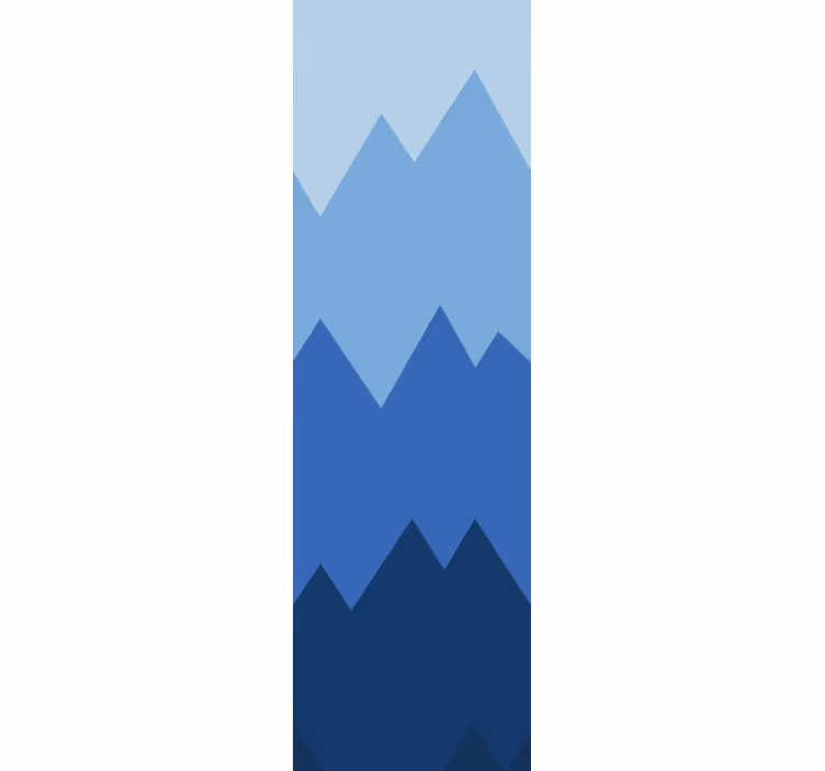 Modern roller blind in white and blue quilt design - TenStickers