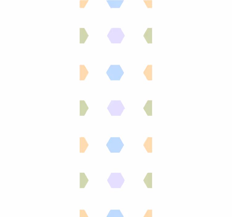 Modern roller blind multicolor hexagons on light - TenStickers