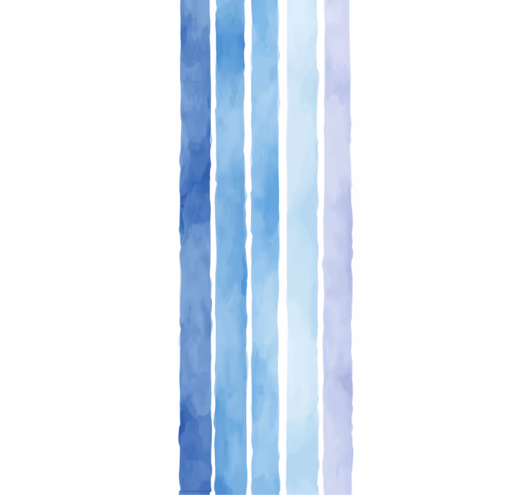 Modern roller blind with blue watercolor lines pattern - TenStickers