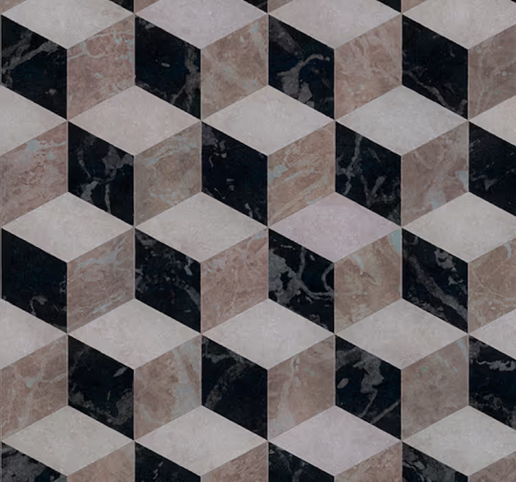 Modern roller blind 3d minimalistic tiles - TenStickers