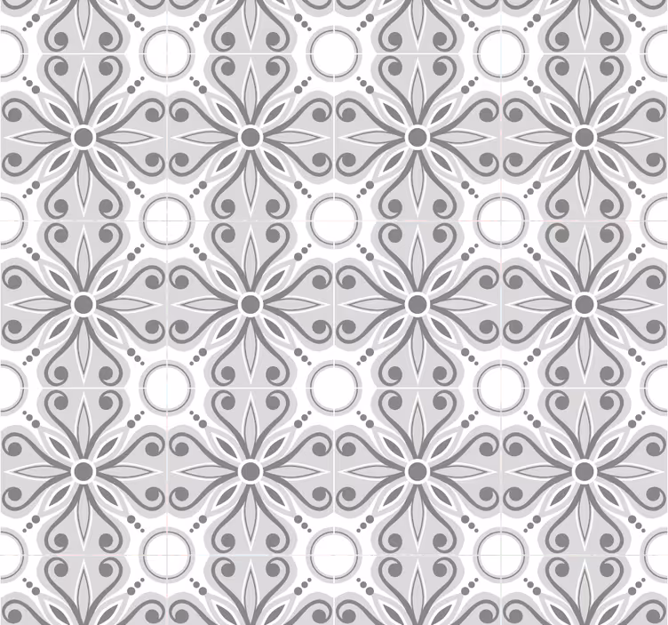 Gray roller blind in grey moroccan style - TenStickers