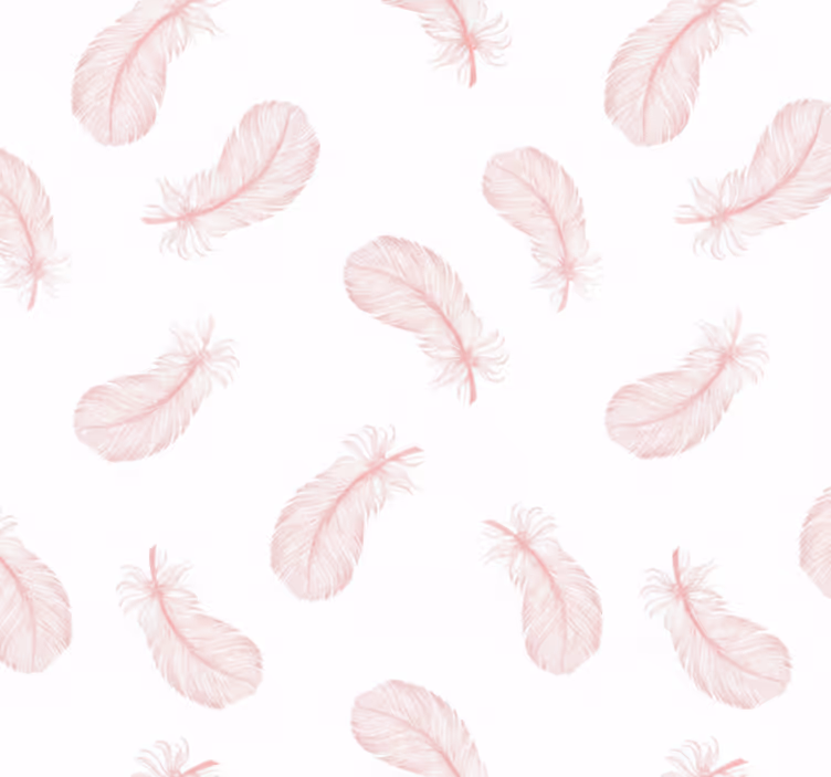 Pink roller blind pink feather pattern - TenStickers
