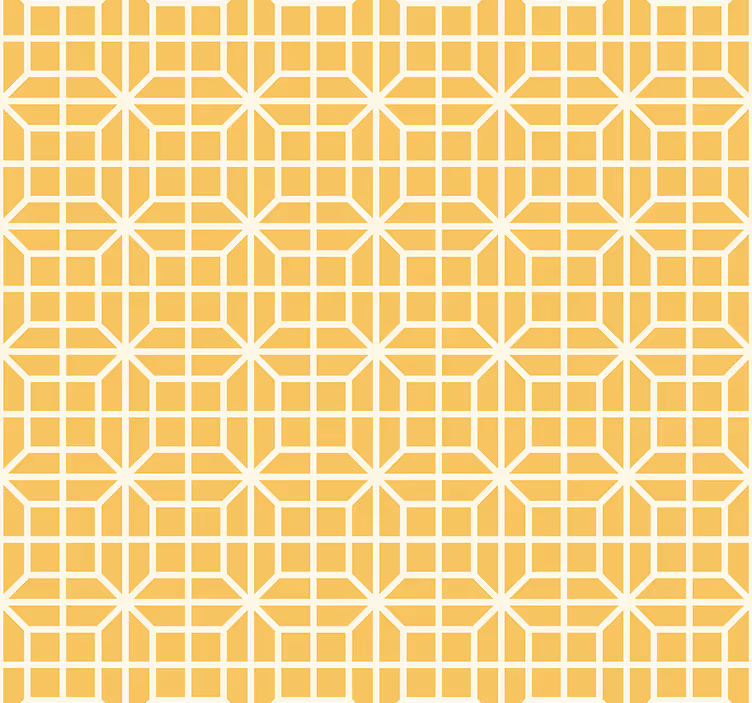 Yellow roller blind with geometric design - TenStickers