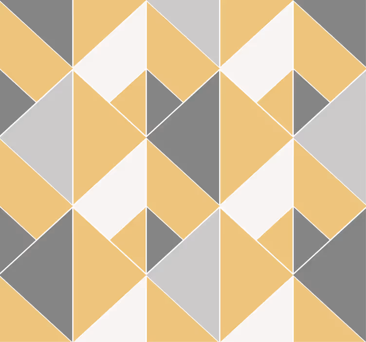 Yellow roller blind in yellow and grey pattern - TenStickers