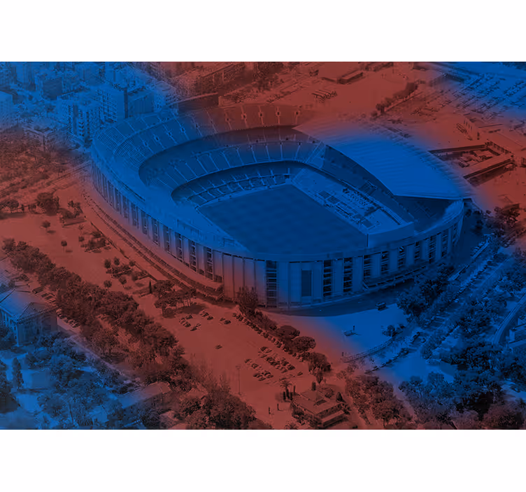Kitchen roller blind 3d barcelona camp nou mural - TenStickers
