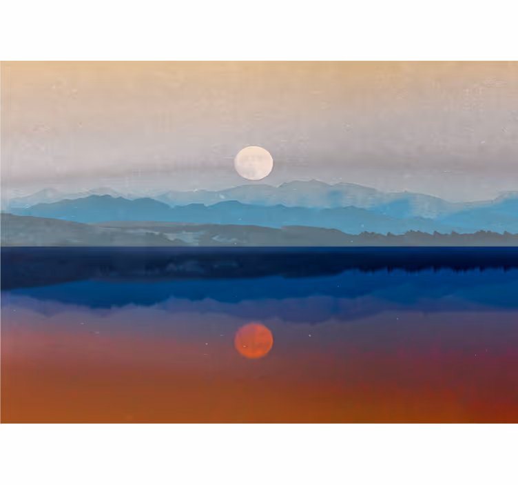 Kitchen roller blind with beautiful moon design - TenStickers