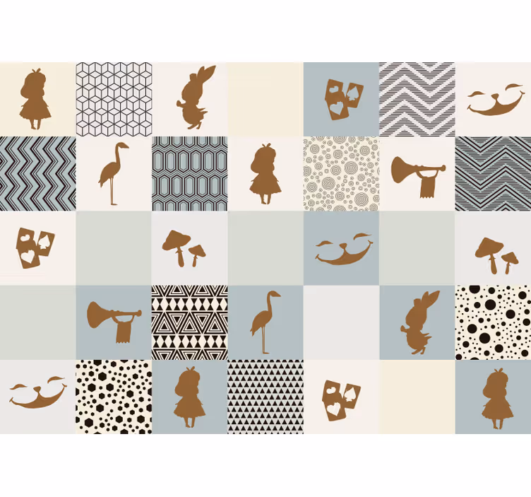 Kitchen roller blind inspired by alice in wonderland - TenStickers