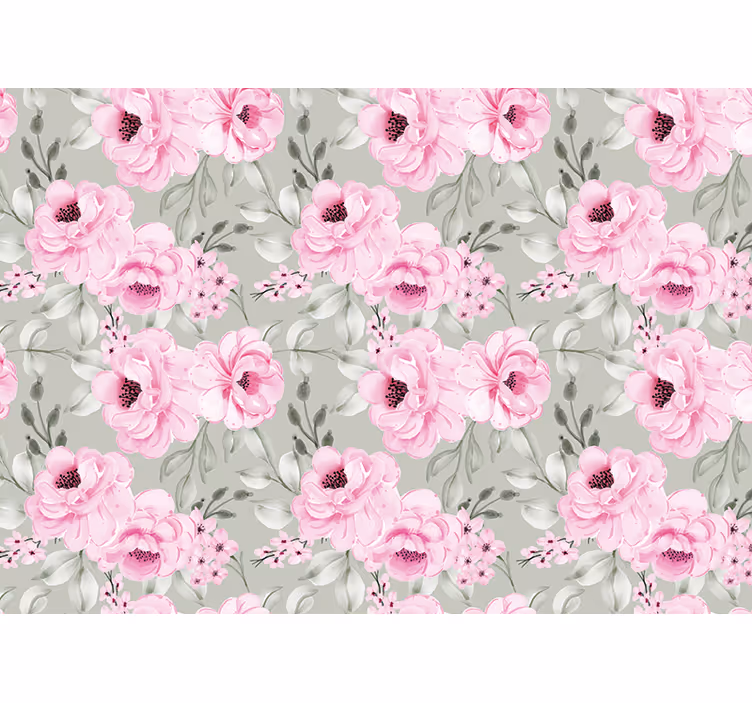 Kitchen roller blind pastel color peonies - TenStickers