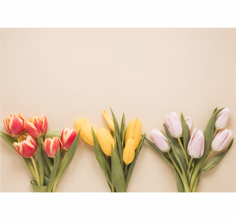 Kitchen roller blind in three colors of flowers - TenStickers