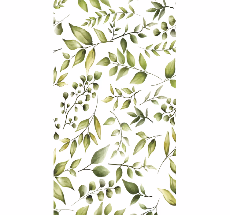 Kitchen roller blind watercolor eucalyptus leaves - TenStickers