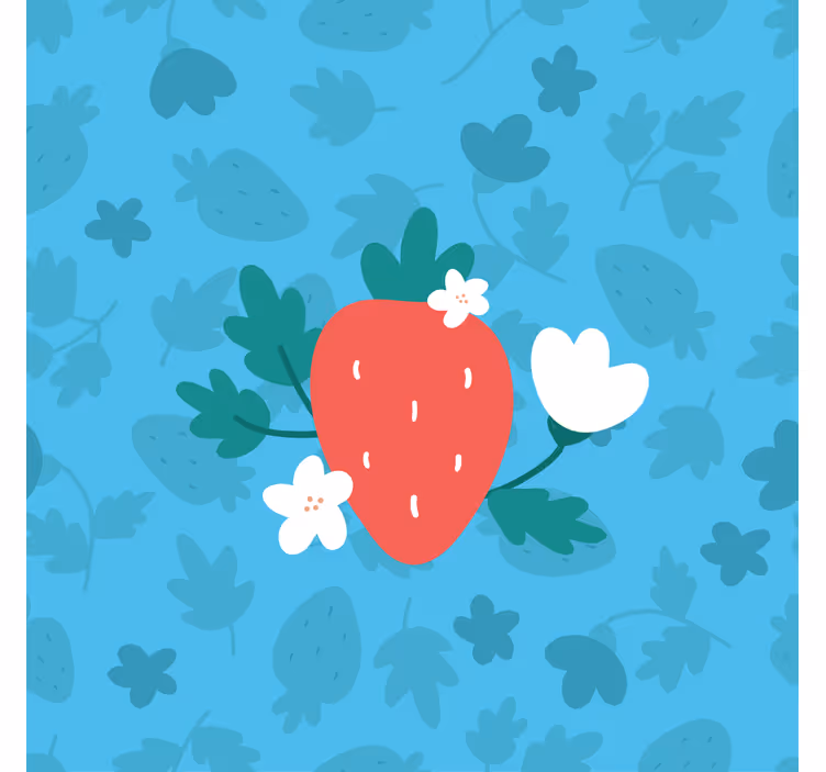 Kitchen roller blind with vibrant fruit and flower pattern - TenStickers