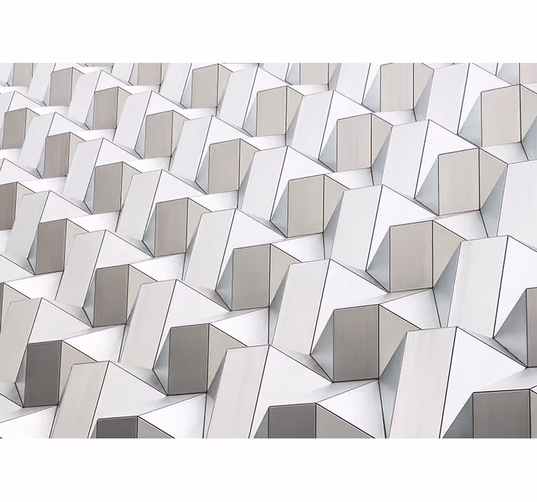 White roller blind with 3d grey pattern - TenStickers