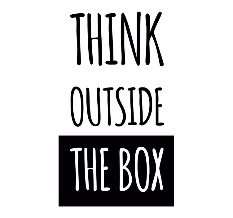 Think outside the box living room roller blind - TenStickers
