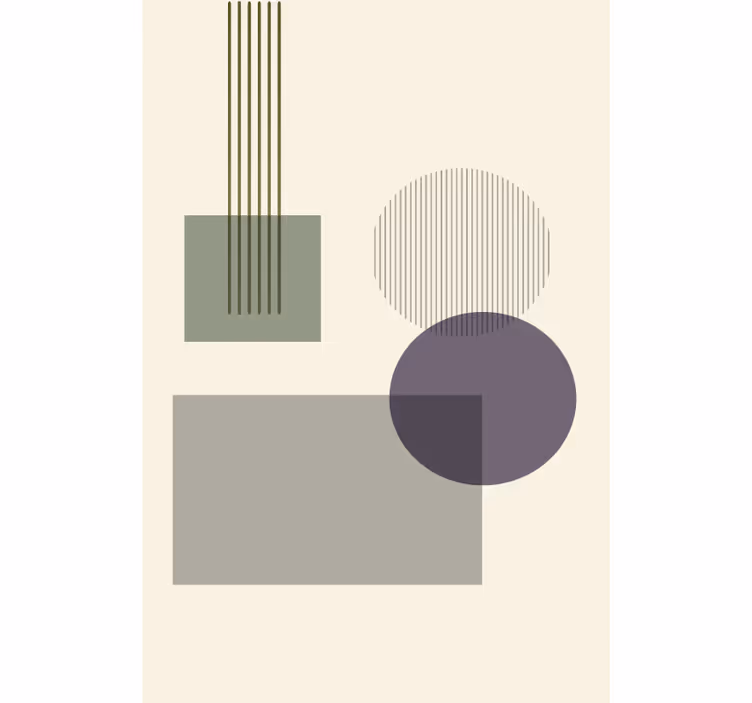 Soft geometric shapes living room roller blind - TenStickers