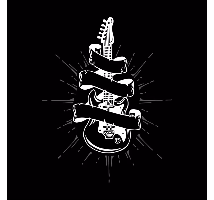 Living room roller blind guitar style - TenStickers
