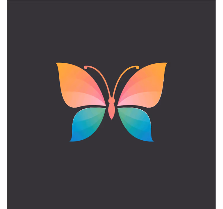 Living room roller blind in vibrant butterfly design - TenStickers