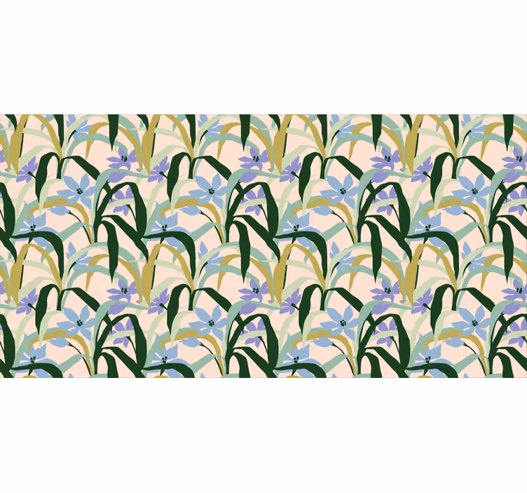 Living room roller blind colorful abstract leaves - TenStickers