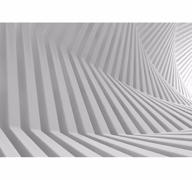 White roller blind with abstract geometric waves - TenStickers