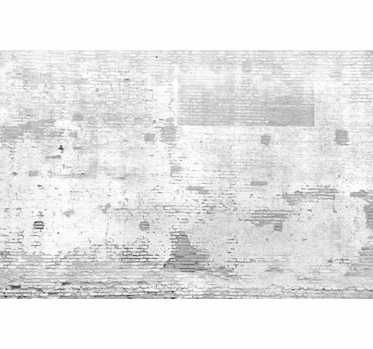 White roller blind white cracked wall - TenStickers