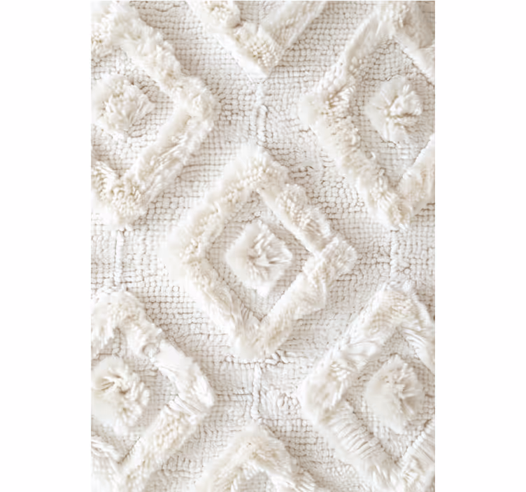 White roller blind with diamond pattern design - TenStickers