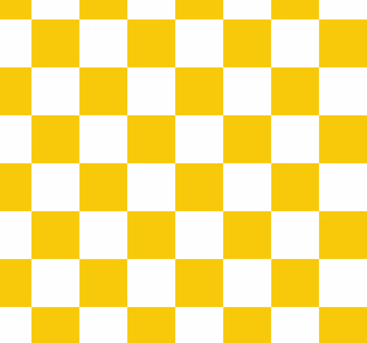 Yellow roller blind with checkered pattern - TenStickers