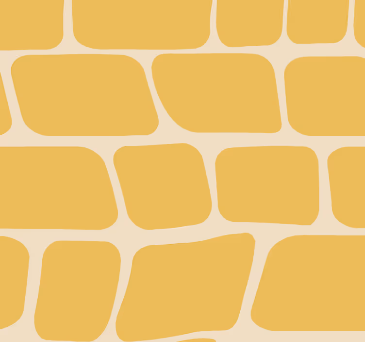 Yellow roller blind with abstract pattern - TenStickers