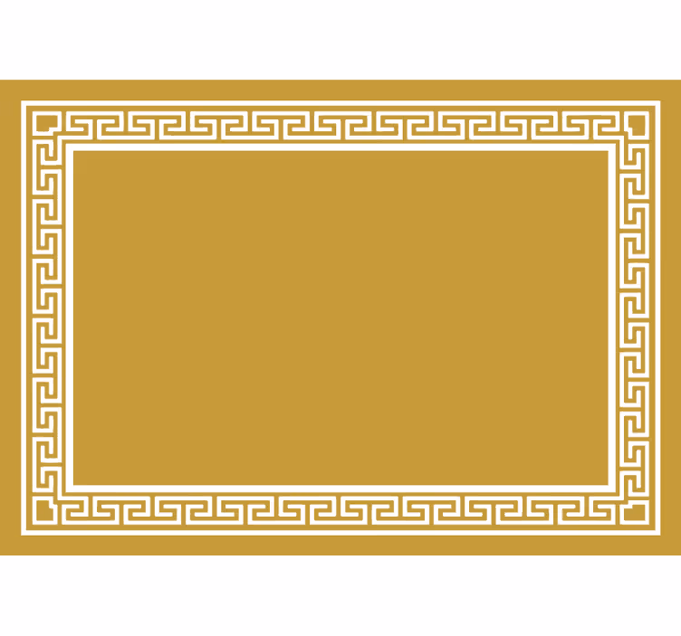 Yellow roller blind with greek design - TenStickers
