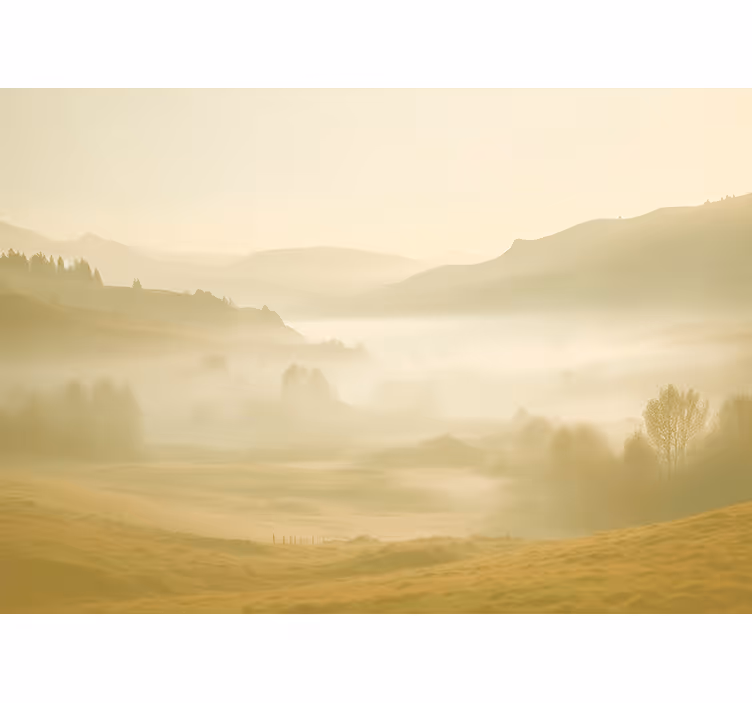 Beige roller blind with soft and hazy outlooks - TenStickers