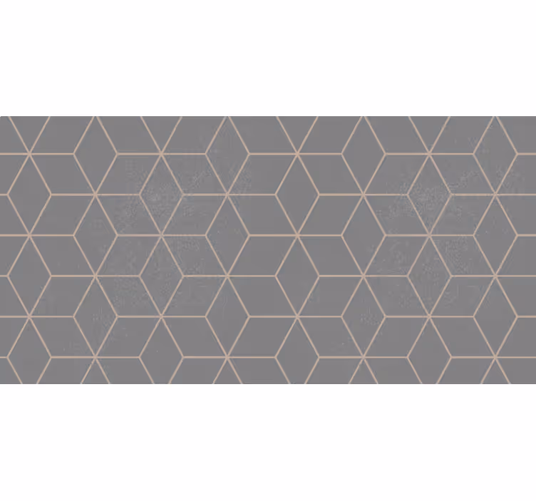 Gray roller blind with geometric grey hexagon pattern - TenStickers