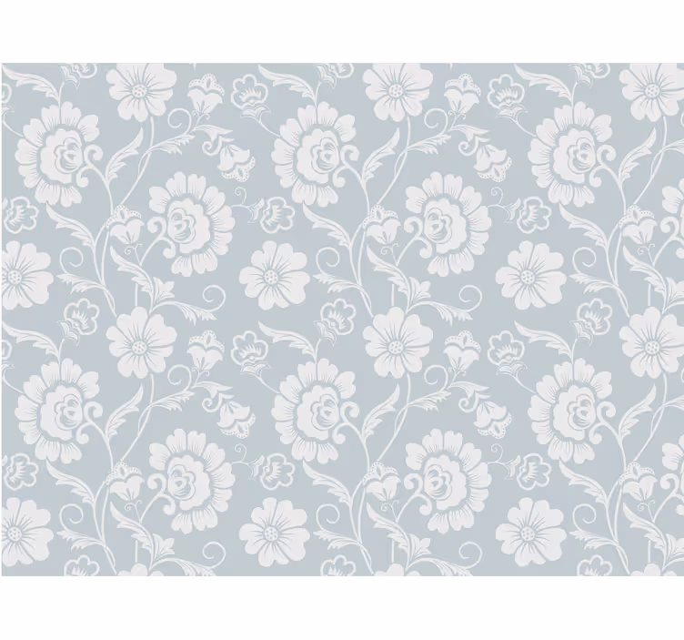 Gray roller blind with elegant floral design - TenStickers