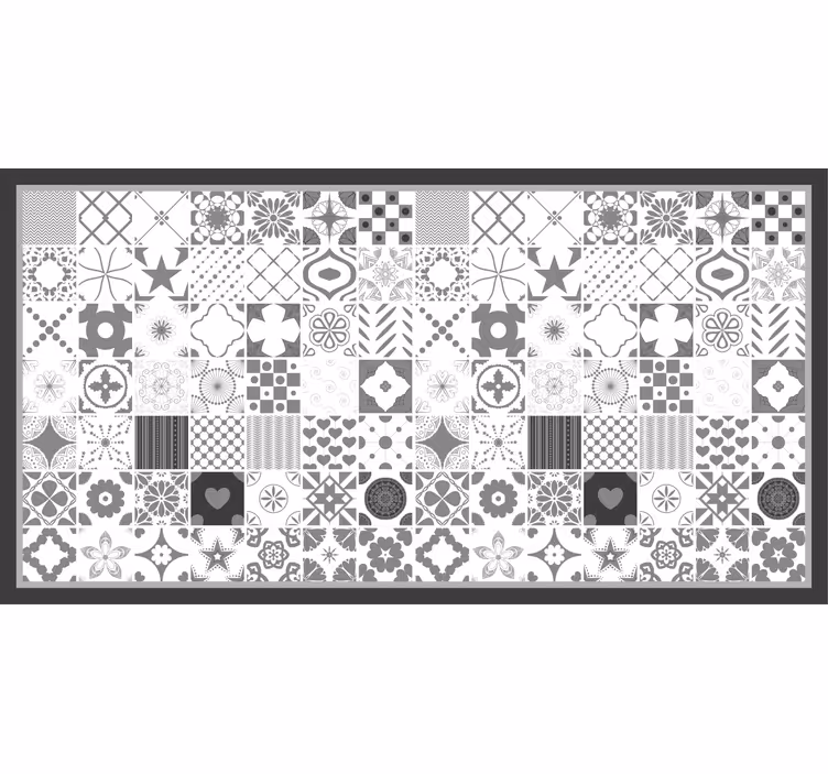 Gray roller blind with "trujillo" gray tiles - TenStickers