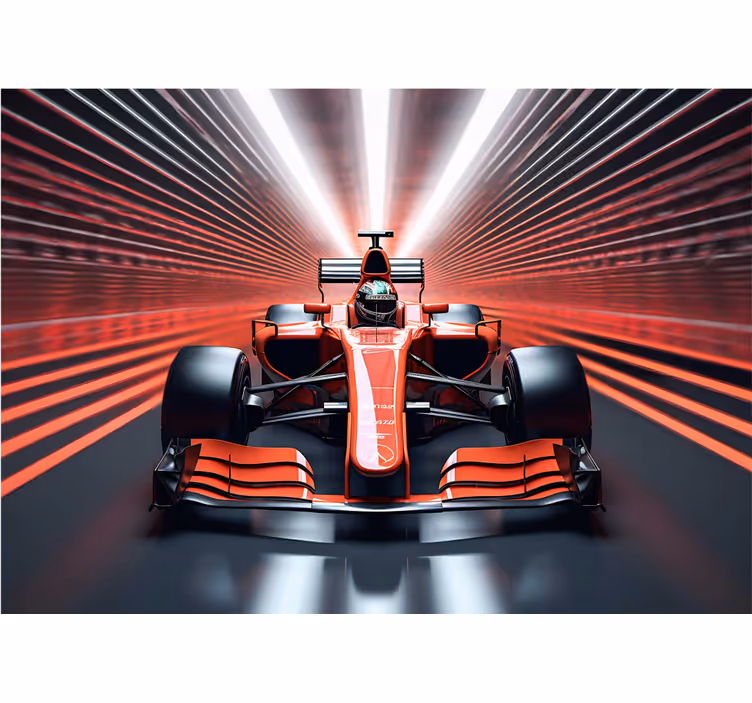 Red roller blind in red formula one style - TenStickers