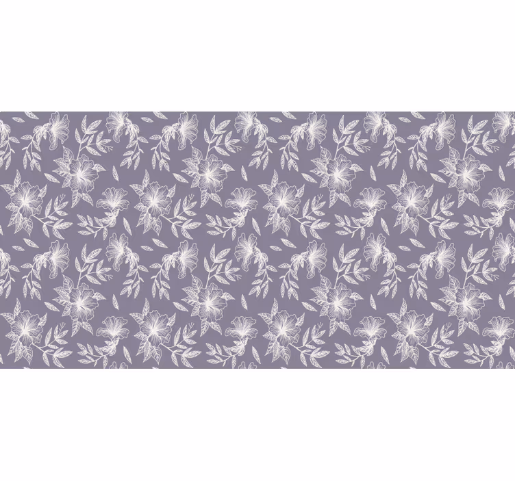 Purple roller blind in lilac floral design - TenStickers