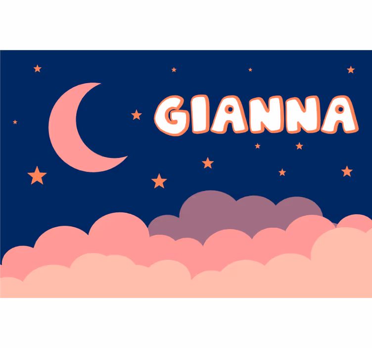 Purple roller blind moon and sky customizable - TenStickers
