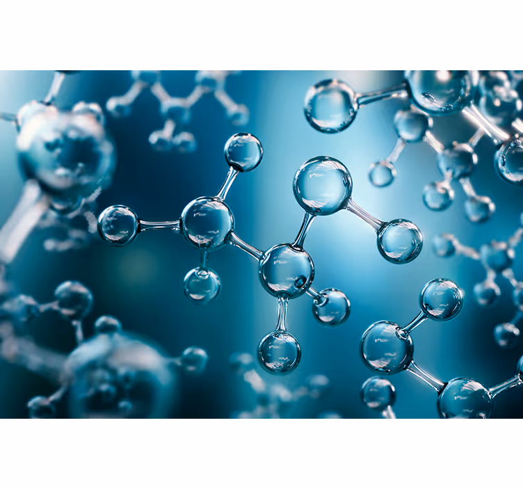 Living room roller blind molecule atom 3d design - TenStickers