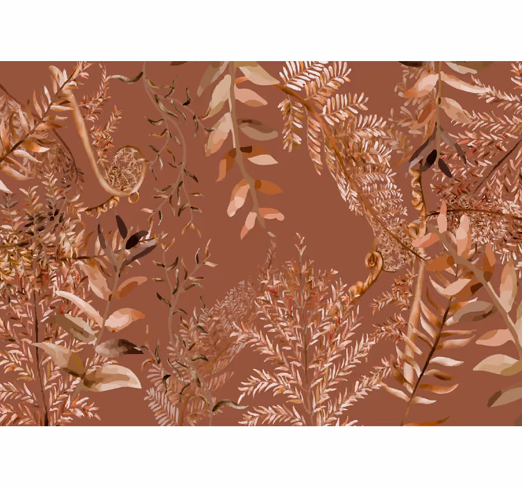 Living room roller blind with dense foliage design - TenStickers