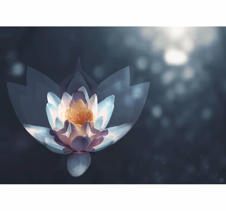 Living room roller blind for relaxing meditation - TenStickers